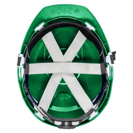 Nitras Head Protect 9500 Schutzhelm mit Größenregulierung und Kinnriemen, grün